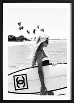 Chanel Surfboard Poster (29,7x42cm) - Wallified - Fashion - Poster - Print - Wall-Art - Woondecoratie - Kunst - Posters