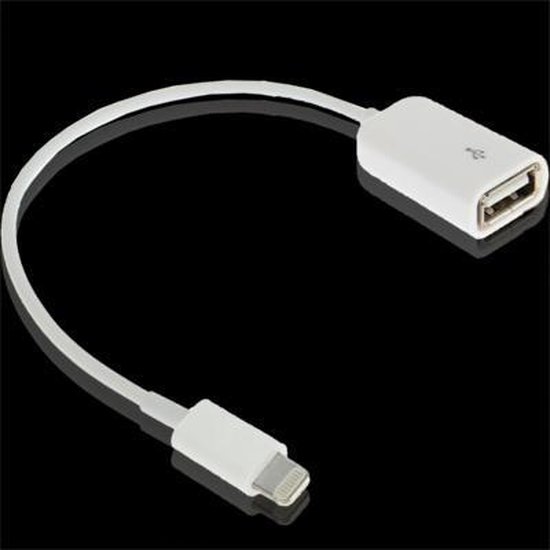 USB-female naar 8-pins mannelijke OTG-kabel, voor iPad 4 / iPad mini 1/2/3  (wit) | bol.com