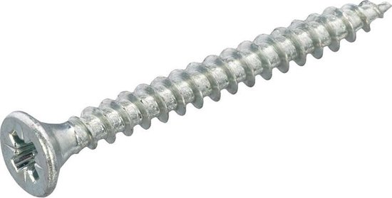 Hoenderdaal Vis pour aggloméré galvanisé à tête fraisée plate PZ3 filetage complet 6.0X60 (par 100 pièces)