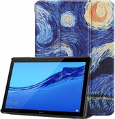 Huawei MediaPad T5 10 - Tri-fold Book Case - Sterrenhemel