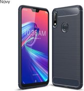 Geborstelde TPU Cover - Asus Zenfone Max Pro M1 (ZB601KL) - Blauw