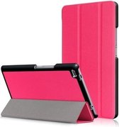 Tablet hoes geschikt voor Tablet hoes geschikt voor Lenovo Tab 4 8.0 - Tri-Fold Book Case - Magenta