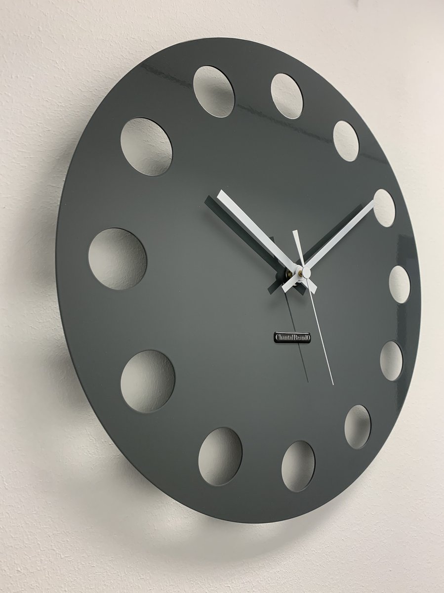 Wandklok ChantalBrandO CETARA NARDO GREY -- MODERN DESIGN --
