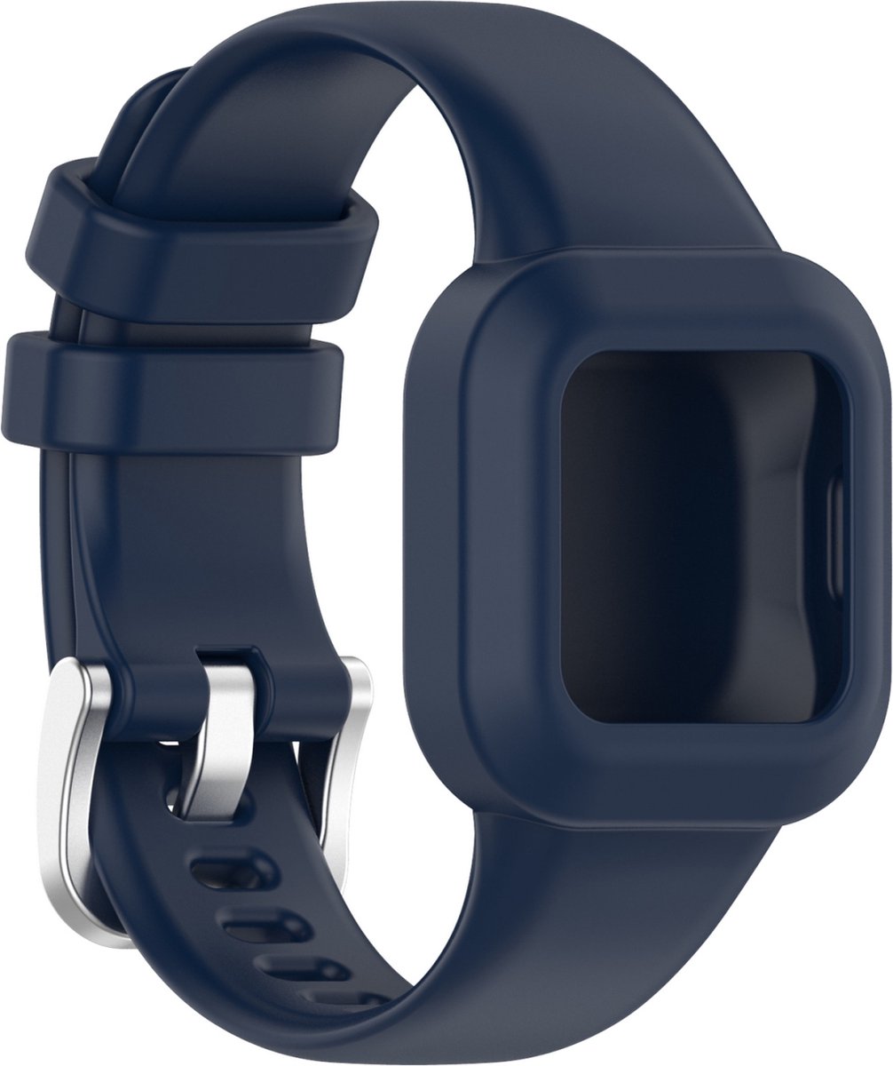 By Qubix - Siliconen one color bandje - Donkerblauw - Geschikt voor Garmin Vivofit Junior 3