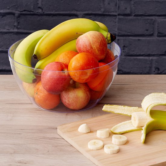 Lot de 5 bols à salade réutilisables – Plastique durable, volume de 3 500 ml, respectueux de l'environnement, Perfect pour la Prep des repas et les grands rassemblements.