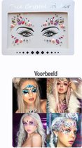 Akyol - Gezichtsjuwelen – gezichtsteentjes - gezicht glitters - tomorrowland – carnaval- plak diamantjes- diamantjes voor gezicht - bohemian feest - bohemian – festival – gezichtsdecoratie – feest – decoratie - sticker - stickervel -glitte