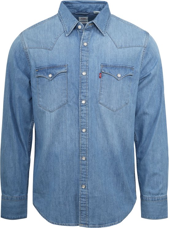 Levi's - Barstow Western Overhemd Blauw - Heren - Maat XL - Regular-fit