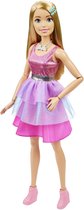 Barbie - Roze jurk - 73 cm - Barbie pop