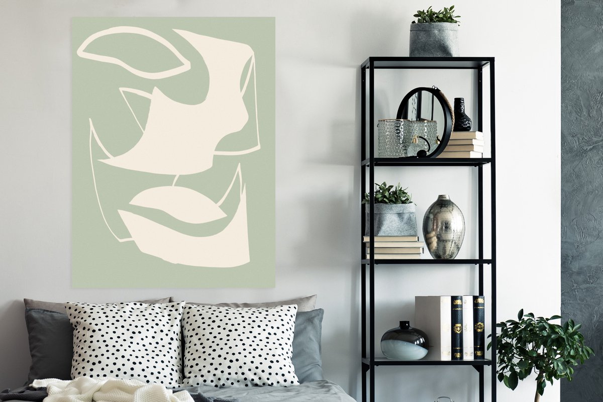 Poster Vormen - Abstract - Groen - 90x120 cm