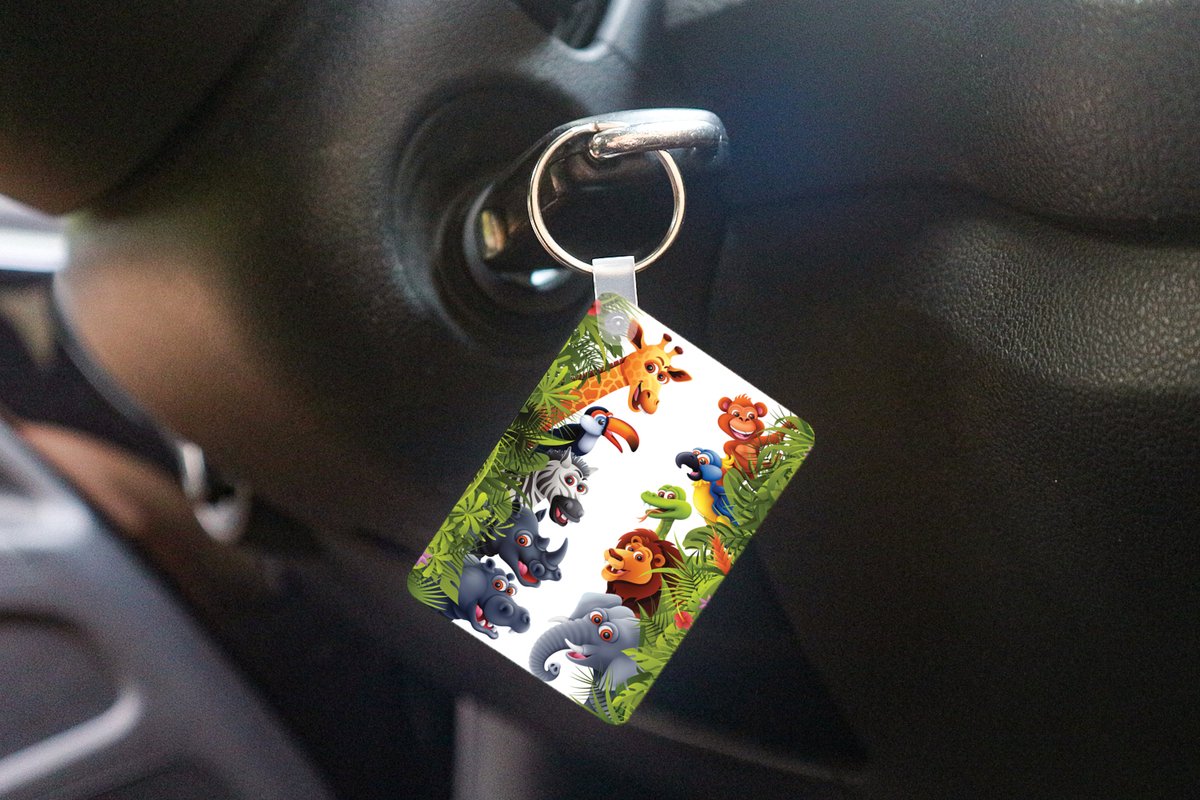 Sleutelhanger Jungle Dieren Jongens Meisjes Giraf Olifant 