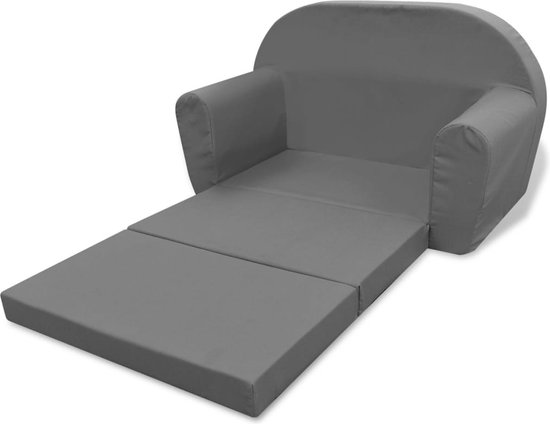 stil vloeiend holte vidaXL Loungestoel voor kinderen uitklabaar grijs | bol.com