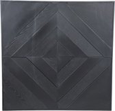 PTMD Mixa Wandpaneel - 160 x 1 x 160 cm - Ijzer - Zwart
