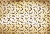 Fotobehang - Vlies Behang - Bloemetjes en Vogeltjes - 208 x 146 cm