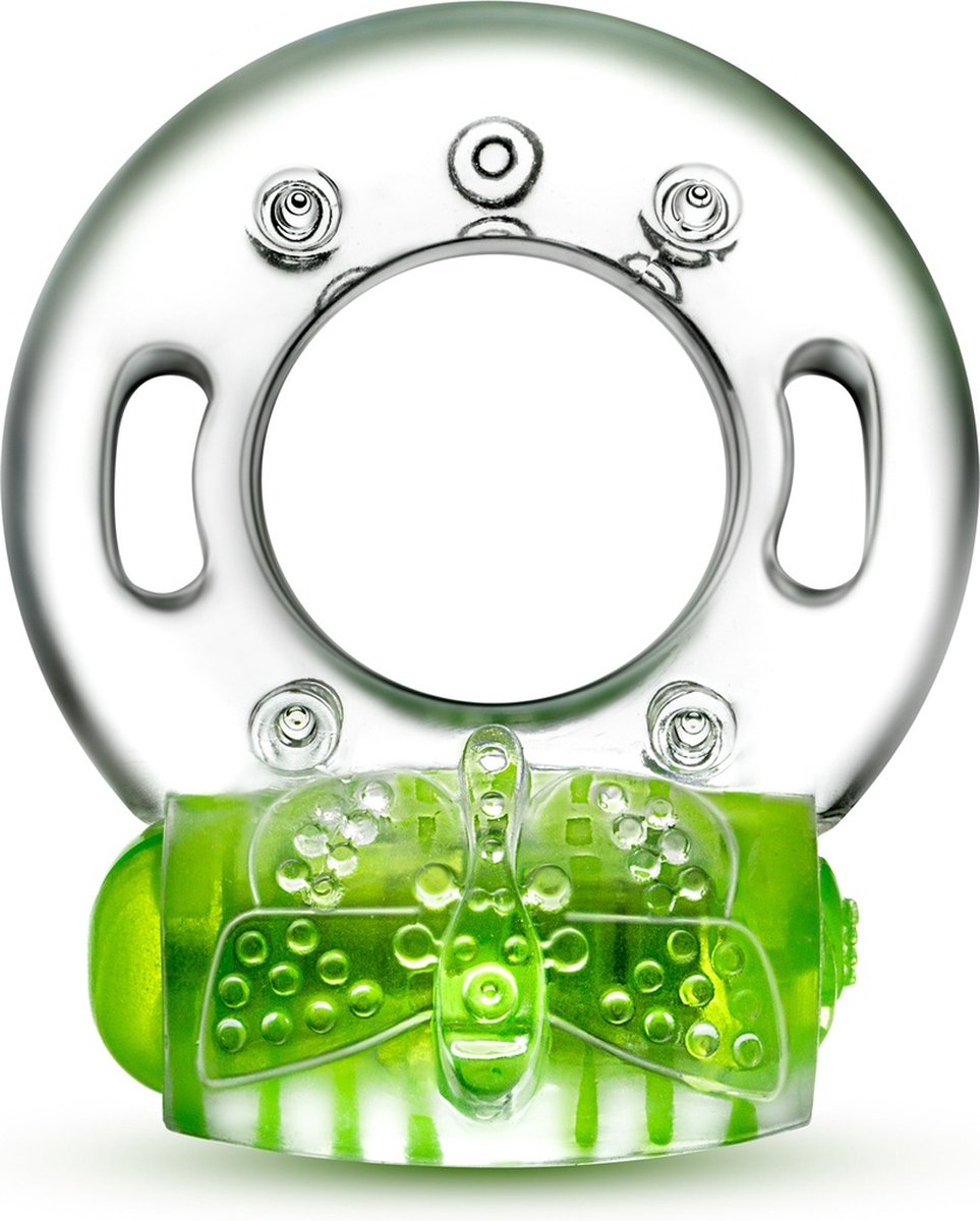 Goedkoopste Blush Cockring Play With Me Arouser Vibrating C-Ring Green Groen