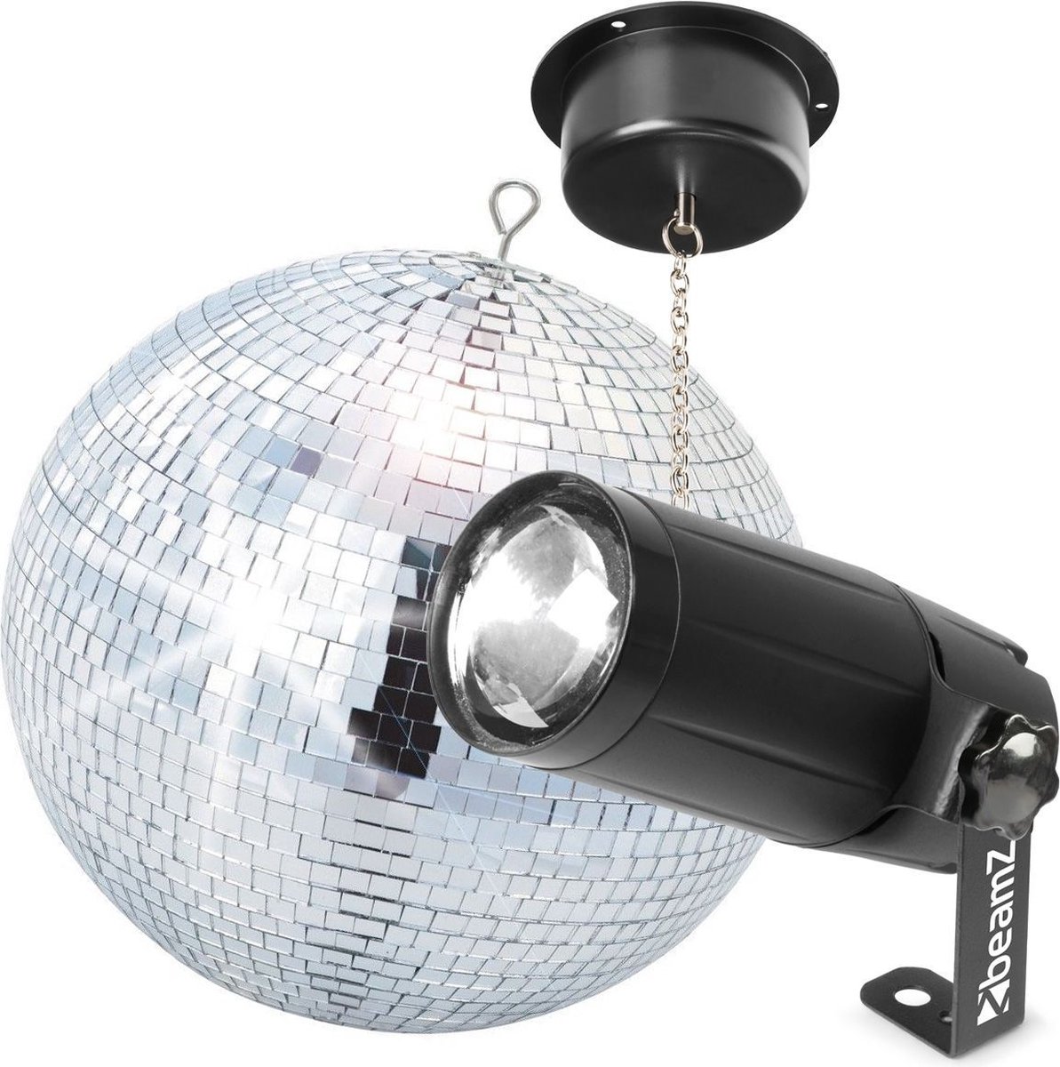 PartyFunLights Lampe disco avec 2 boules à facettes rotatives et effet  lumineux coloré