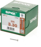 SPAX Flachrückwandkopf Schraube 3,0 x 30 mm 300 Stk. ( 0151010300303 ) Torx T-STAR Plus T10 für Rückwände ohne Linse Vollgewinde Wirox 4Cut