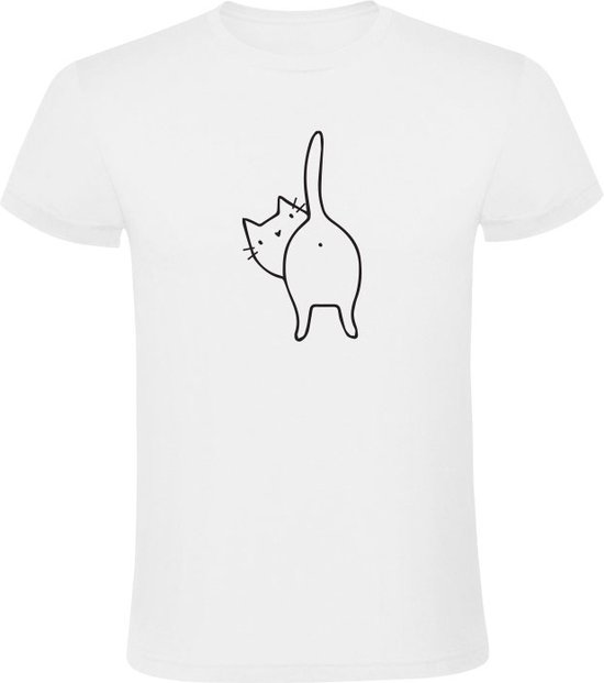 T-shirt homme dos de chat - chat - fesses - bavoirs - trou - rigolo | bol