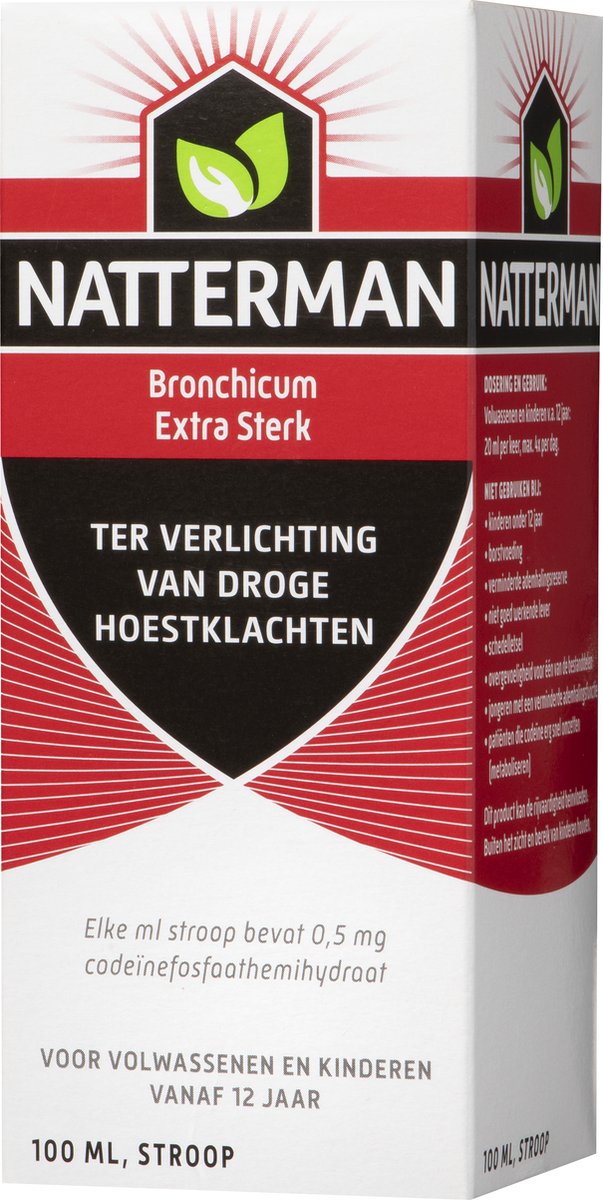 Natterman Bronchicum Sterk - Anti-hoestmiddel met codeïne - 100 ml | bol.com Natterman Bronchicum Sterk - Anti-Hoestmiddel Met Codeïne - 100 Ml | Bol.Com