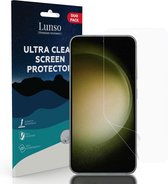 Lunso - Geschikt voor Samsung Galaxy S23 - Duo Pack (2 stuks) Beschermfolie - Full Cover Screen protector