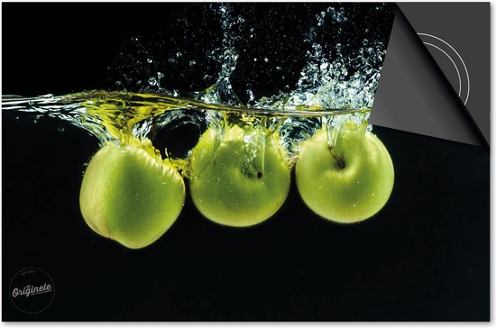 Protection induction 71x52 - plaque de recouvrement tapis induction - Dietrix Protection plaque de cuisson - DELUXE - Splash - Pommes vertes