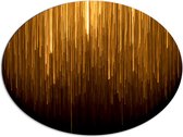 Dibond Ovaal - Abstracte Gouden Strepen - 80x60 cm Foto op Ovaal (Met Ophangsysteem)