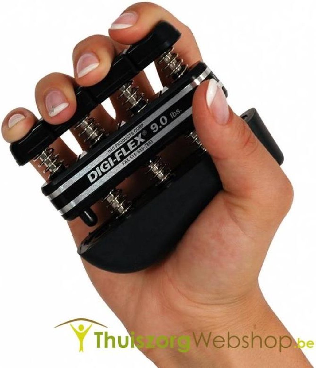 Vingertrainer Digi-Flex- extra firm zwart 4,1 - 14,1 kg