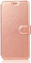 Samsung Galaxy A40 Stijlvol Portemonnee Hoesje Roze Goud