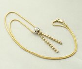 Bicolor gouden collier diamanten hanger