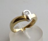 Christian geel gouden ring met diamant