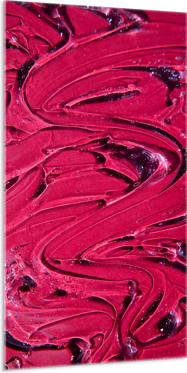 Acrylglas - Texuur in Roze Verf - 100x200 cm Foto op Acrylglas (Met Ophangsysteem)