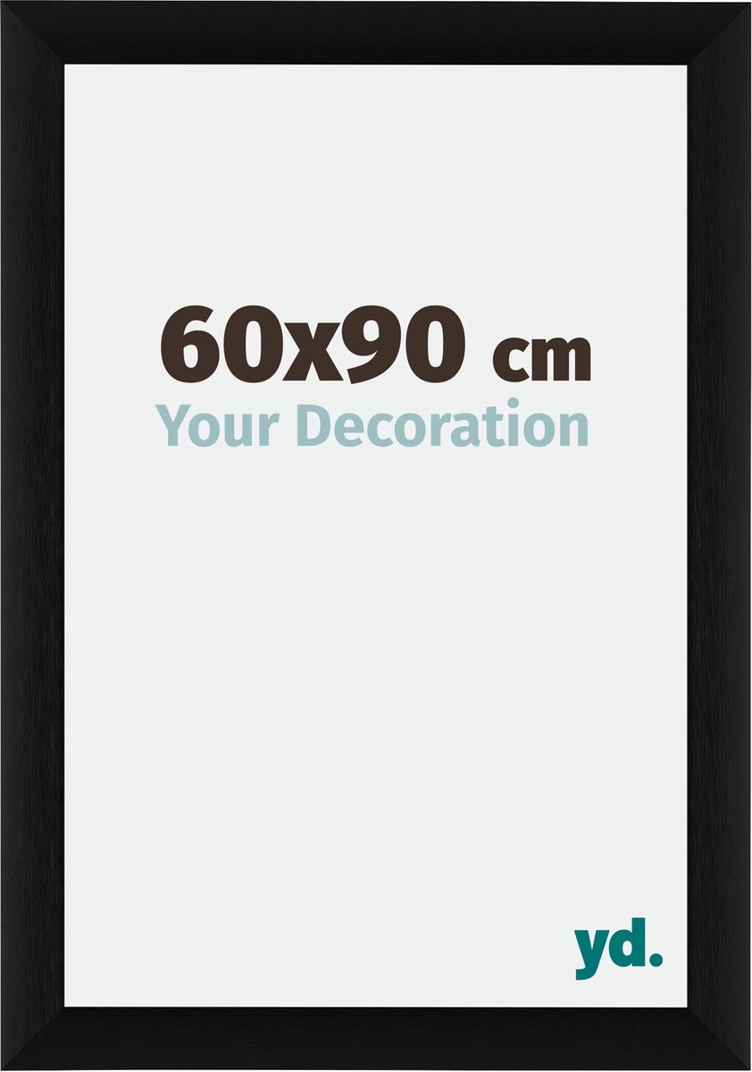 yd. Your Decoration - Fotolijst 60x90 cm - Aluminium - Zwart Geborsteld - Tucson