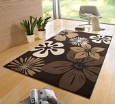 Modern vloerkleed bloemen Flora - bruin 160x230 cm