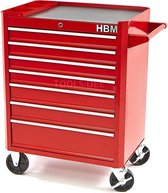 Chariot à outils HBM 7 tiroirs - Rouge