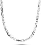 Twice As Nice halsketting in zilver, vlecht  40 cm+5 cm