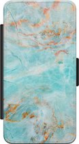 Samsung Galaxy S5 (Plus)/ Neo flipcase - Turquoise marmer