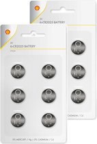 Batterijen Shell knoopcel - CR2025 - 12x stuks - Lithium - Platte batterijen