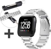 iMoshion Stalen bandje met Horlogeband inkorter Geschikt voor Fitbit Versa / Versa 2 / Versa Lite - Zilver