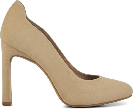 Unisa Pumps / Stiletto Dames / Damesschoenen - Suède - Blokhak hoogte 10 cm - Pascual sue - Zand - Maat 40