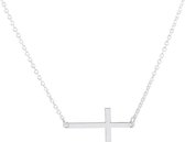 Joboly Heilig kruis god trendy ketting - Dames - Zilverkleurig - 45 cm