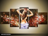 Peinture Acrylique Sexy | Marron | 150x70cm 5Liège peint à la main