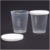 Bekertje met deksel. 30 ml. 75 stuk/ 1 doos