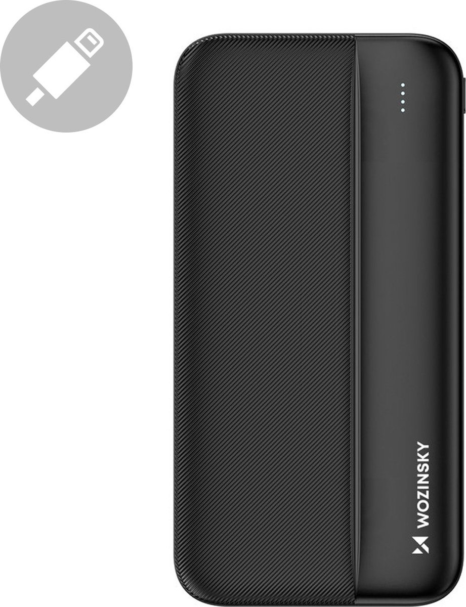 Powerbank 10.000mAh – 2x USB-A – 2.0A – Zwart