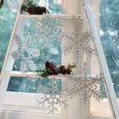 LOBERON Kerstversiering set van 5 Snowflake zilverkleurig