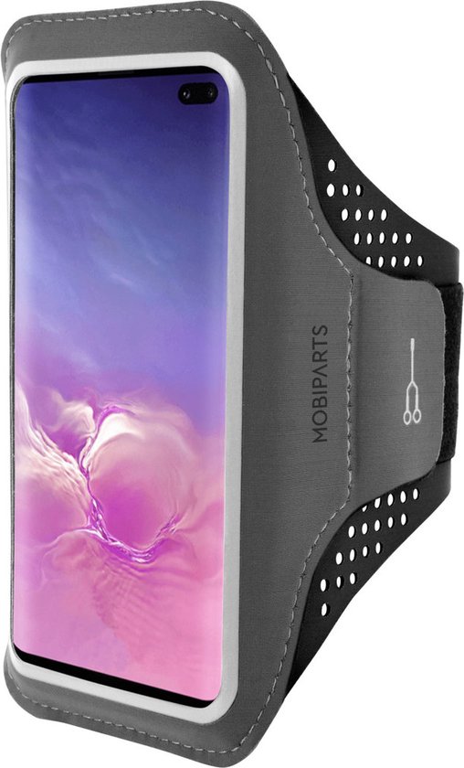 Hardloop Sportarmband geschikt voor Samsung Galaxy S10+ - Zwart - Mobiparts
