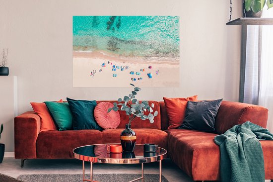 Mer - Plage - Été - Parasols - Blauw