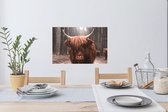 Stickers muraux - Film autocollant - Highlander écossais - Forêt - Vache - Animaux - Nature - 60x40 cm - Film adhésif - Stickers muraux chambre enfant - Papier peint autocollant - Papier peint autocollant - Film autocollant