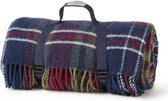 Picknickkleed Polo Tartan Morello - Wol - Waterdicht - 145x183cm - Tweedmill