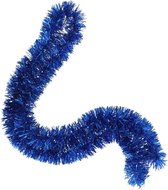 Kerstboom folie slingers/lametta guirlandes van 180 x 7 cm in de kleur glitter blauw