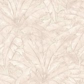 Natuur behang Profhome 369272-GU vliesbehang licht gestructureerd met bloemmotief mat beige crèmewit 5,33 m2