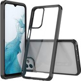Mobigear Hoesje geschikt voor Samsung Galaxy A23 Telefoonhoesje Hardcase | Mobigear Crystal Backcover | Galaxy A23 Case | Back Cover - Transparant / Zwart